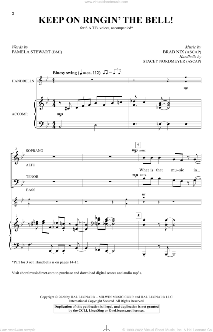 Keep On Ringin' The Bell! sheet music for choir (SATB: soprano, alto, tenor, bass) by Brad Nix, Pamela Stewart and Pamela Stewart and Brad Nix, intermediate skill level