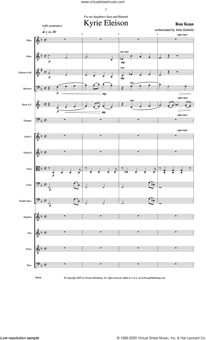 American Mass (Full Orchestra) (SATB Score) (arr. John Gerhold) sheet music for orchestra/band (full score) by Ron Kean and John Gerhold, classical score, intermediate skill level