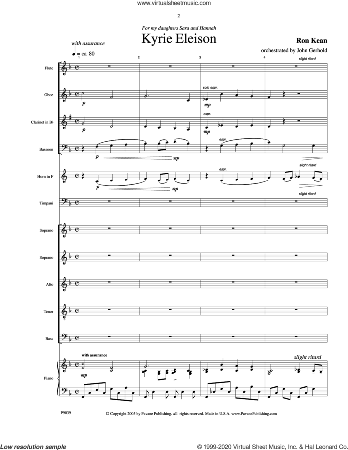 American Mass (Chamber Orchestra) (SATB Score) (arr. John Gerhold) sheet music for orchestra/band (full score) by Ron Kean and John Gerhold, classical score, intermediate skill level