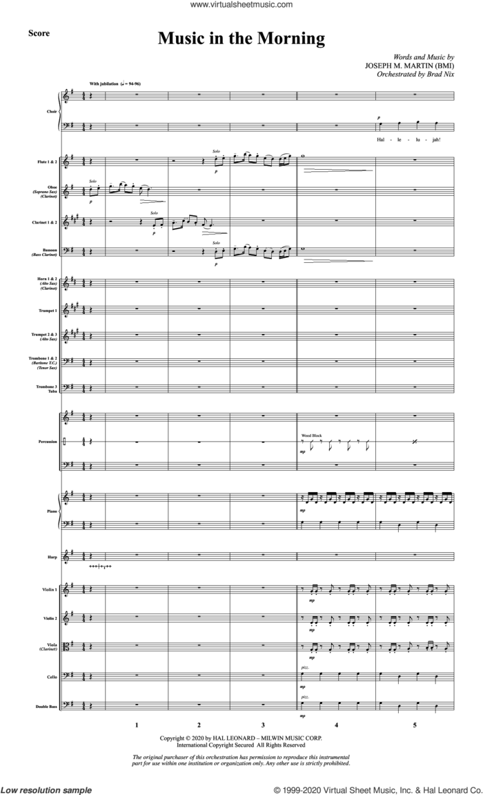 Music in the Morning (COMPLETE) sheet music for orchestra/band by Joseph M. Martin, intermediate skill level