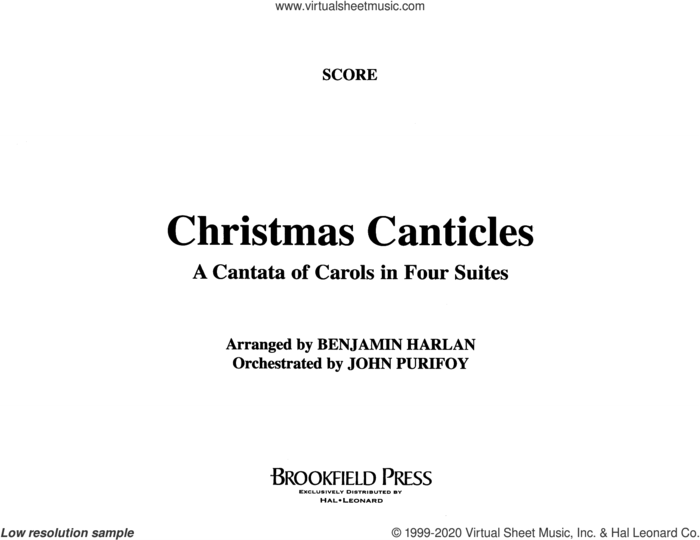 Christmas Canticles: A Cantata of Carols in Four Suites (Chamber Orchestra) (COMPLETE) sheet music for orchestra/band by Benjamin Harlan and Miscellaneous, intermediate skill level