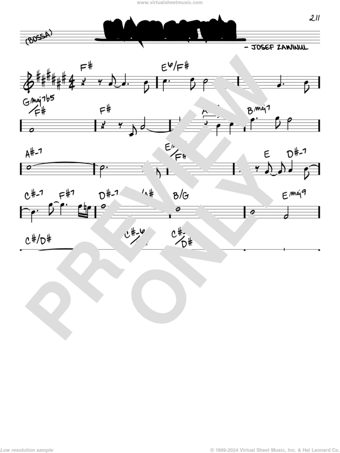 In A Silent Way sheet music for voice and other instruments (real book) by Josef Zawinul, intermediate skill level