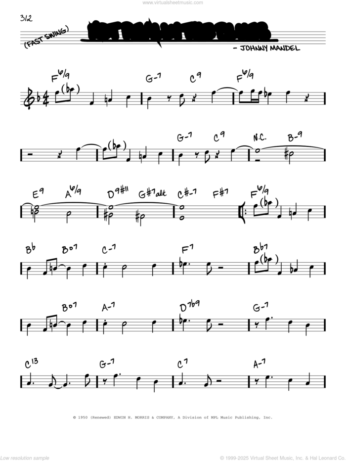 Not Really The Blues sheet music for voice and other instruments (real book) by Johnny Mandel, intermediate skill level