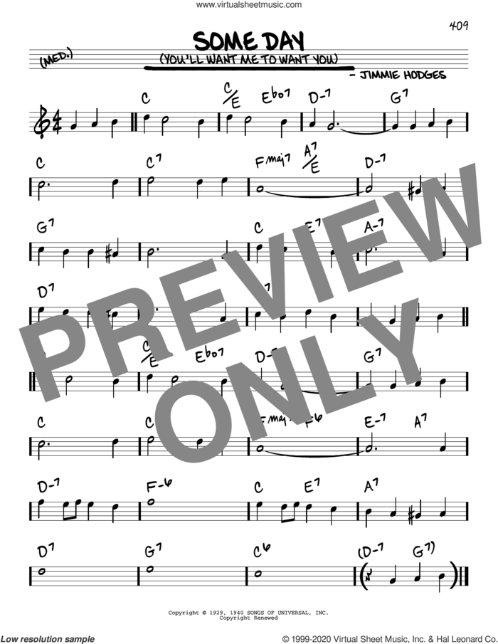 Some Day (You'll Want Me To Want You) sheet music for voice and other instruments (real book) by The Mills Brothers, T.G. Sheppard and Jimmie Hodges, intermediate skill level