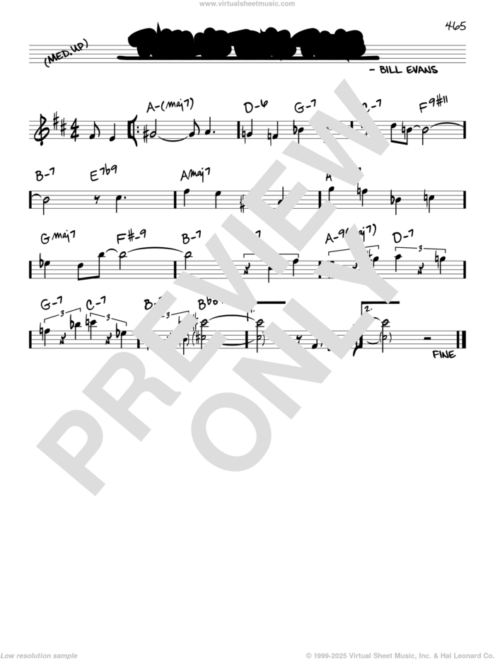 Twelve Tone Tune sheet music for voice and other instruments (real book) by Bill Evans, intermediate skill level