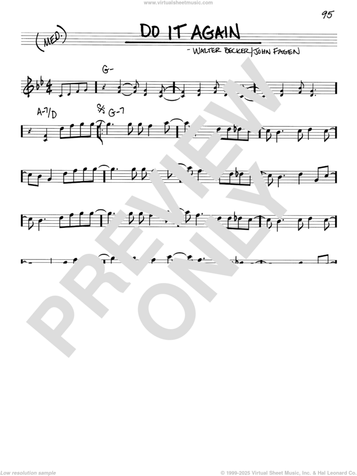 Do It Again sheet music for voice and other instruments (real book) by Steely Dan, Donald Fagen and Walter Becker, intermediate skill level