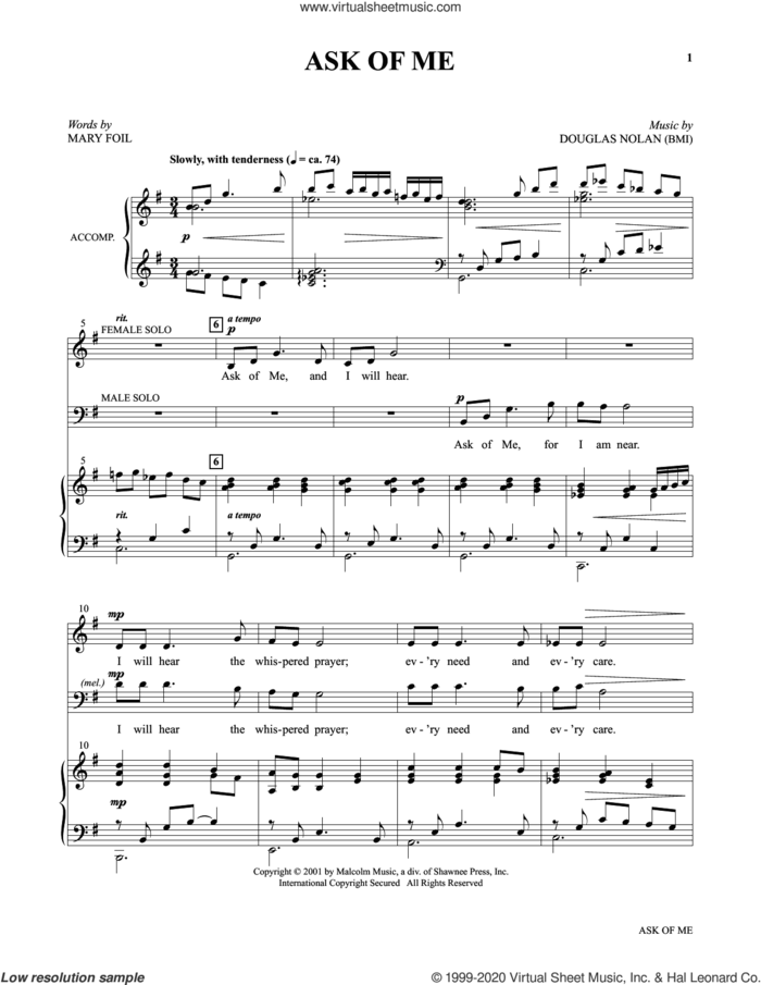 Voices Together: Duets for Sanctuary Singers (Collection) sheet music for two voices and piano by Joseph M. Martin and Miscellaneous, intermediate skill level