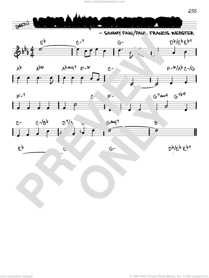 Love Is A Many-Splendored Thing sheet music for voice and other instruments (real book) by The Four Aces, Paul Francis Webster and Sammy Fain, intermediate skill level