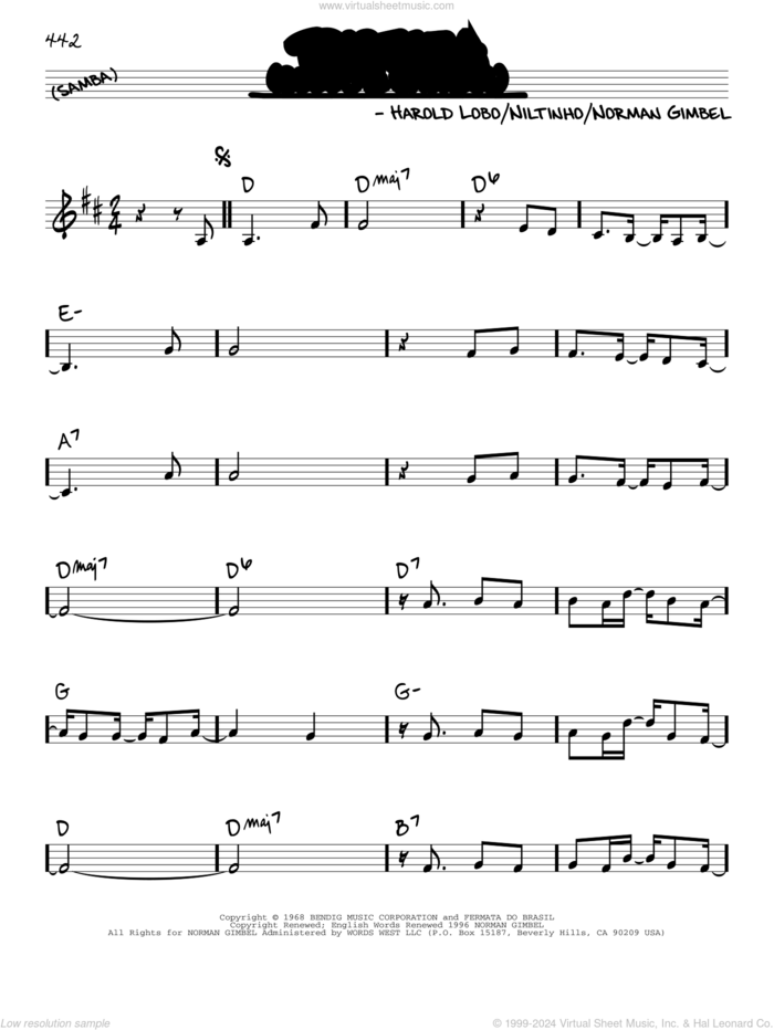 Tristeza (Goodbye Sadness) sheet music for voice and other instruments (real book) by Niltinho, Haroldo Lobo and Norman Gimbel, intermediate skill level