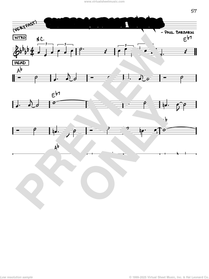 Bourbon Street Parade sheet music for voice and other instruments (real book) by Wynton Marsalis and Paul Barbarin, intermediate skill level