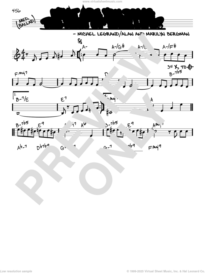 What Are You Doing The Rest Of Your Life? sheet music for voice and other instruments (real book) by Michel LeGrand, Alan Bergman and Marilyn Bergman, intermediate skill level