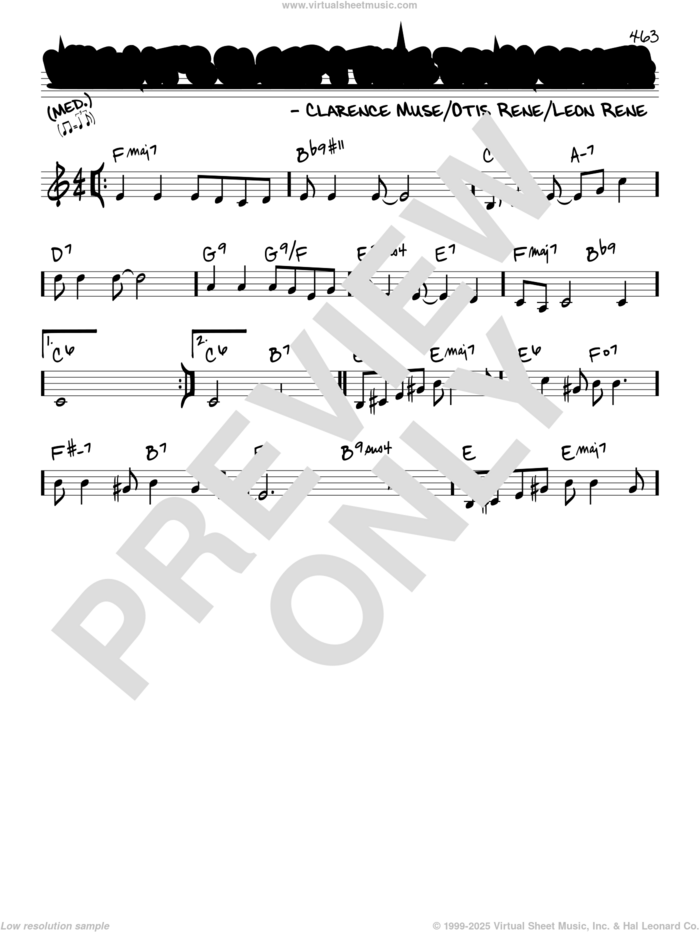 When It's Sleepy Time Down South sheet music for voice and other instruments (real book) by Louis Armstrong, Clarence Muse, Leon Rene and Otis Rene, intermediate skill level