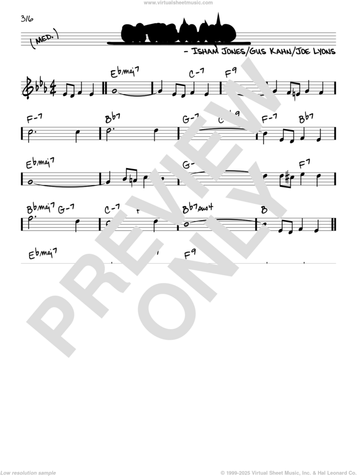 On The Alamo sheet music for voice and other instruments (real book) by Gus Kahn, Isham Jones and Joe Lyons, intermediate skill level