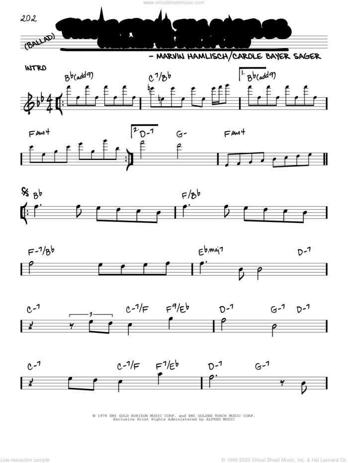 Theme From Ice Castles (Through The Eyes Of Love) sheet music for voice and other instruments (real book) by Carole Bayer Sager and Marvin Hamlisch, intermediate skill level