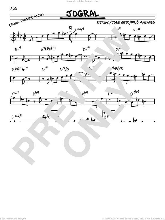 Jogral sheet music for voice and other instruments (real book) by Filo, Djavan and Jose Neto, intermediate skill level