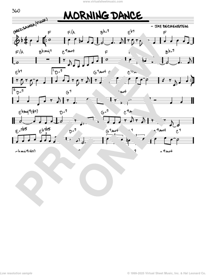 Morning Dance sheet music for voice and other instruments (real book) by Spyro Gyra and Jay Beckenstein, intermediate skill level