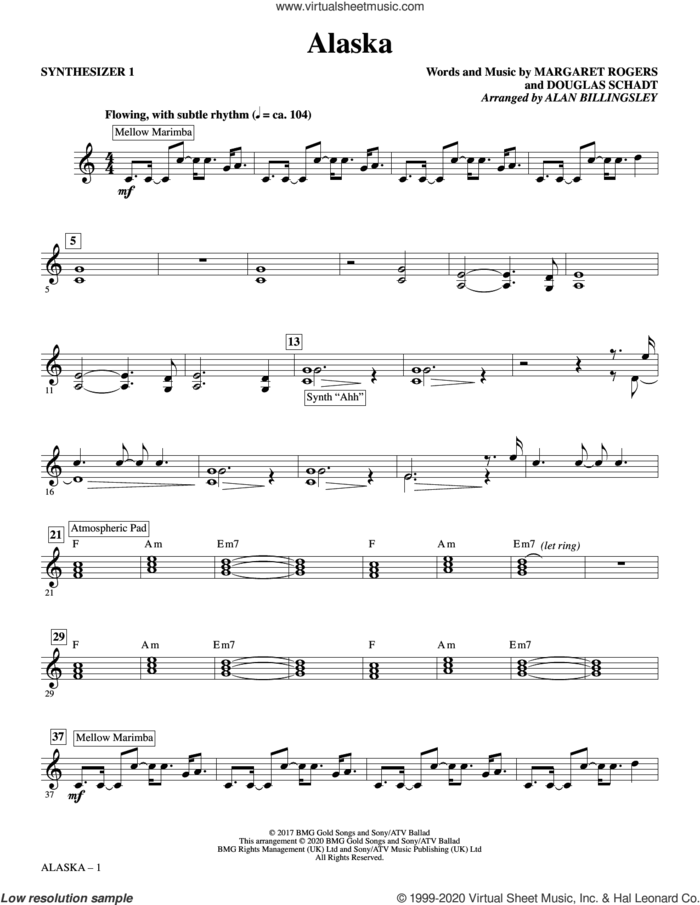 Alaska (arr. Alan Billingsley) (complete set of parts) sheet music for orchestra/band by Alan Billingsley, Douglas Schadt and Maggie Rogers, intermediate skill level