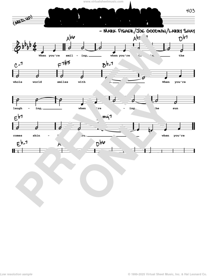 When You're Smiling (The Whole World Smiles With You) (High Voice) sheet music for voice and other instruments (high voice) by Joe Goodwin, Larry Shay and Mark Fisher, intermediate skill level