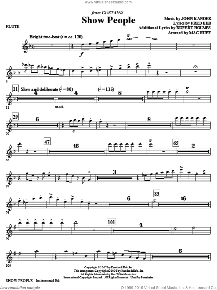 Show People (complete set of parts) sheet music for orchestra/band by John Kander, Fred Ebb, Rupert Holmes and Mac Huff, intermediate skill level