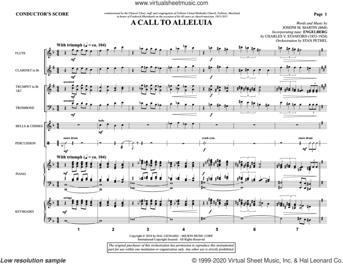 A Call to Alleluia (Consort) (COMPLETE) sheet music for orchestra/band by Joseph M. Martin, intermediate skill level