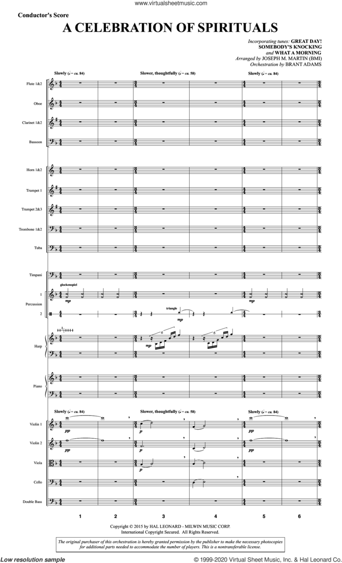 A Celebration of Spirituals (COMPLETE) sheet music for orchestra/band by Joseph M. Martin, intermediate skill level