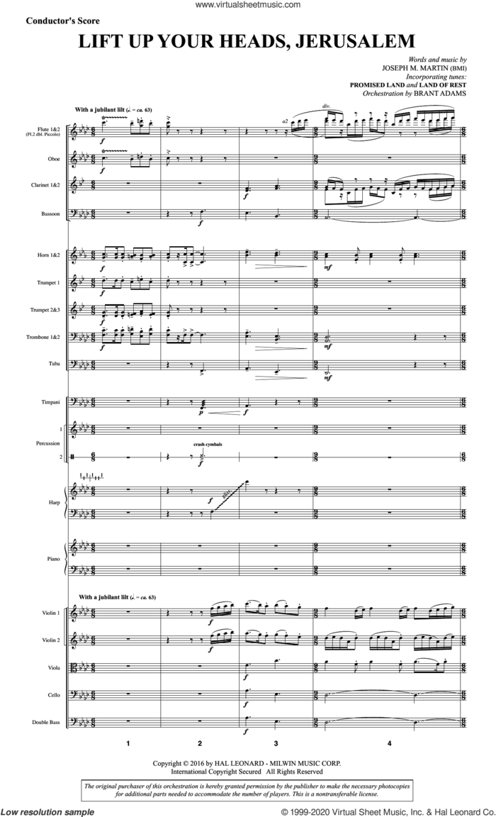 Lift Up Your Heads, Jerusalem (Orchestra) (COMPLETE) sheet music for orchestra/band by Joseph M. Martin, intermediate skill level