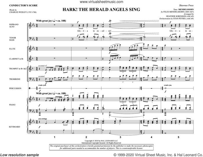 Hark! The Herald Angels Sing (Consort) (arr. Heather Sorenson) (COMPLETE) sheet music for orchestra/band by Heather Sorenson, Charles Wesley and Felix Mendelssohn-Bartholdy, intermediate skill level