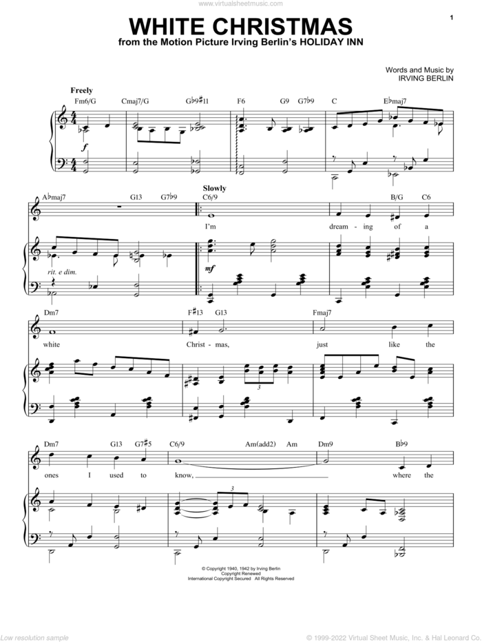 White Christmas [Jazz Version] (arr. Brent Edstrom) sheet music for voice and piano (High Voice) by Irving Berlin and Brent Edstrom, intermediate skill level