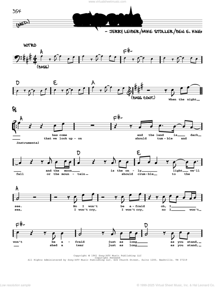 Stand By Me sheet music for voice and other instruments (real book) by Ben E. King, Jerry Leiber and Mike Stoller, intermediate skill level