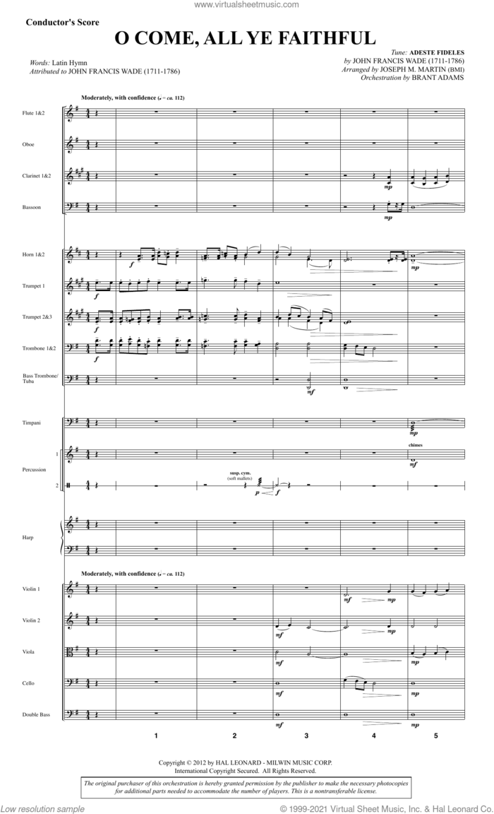 Carols for Choir and Congregation (Collection) (COMPLETE) sheet music for orchestra/band by Joseph M. Martin, intermediate skill level