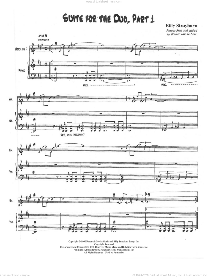 Horn (french horn) Suite For The Duo (Parts 1-3) sheet music