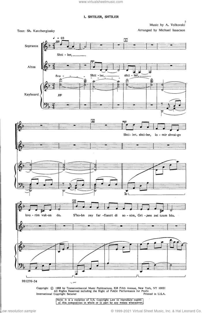 Cradle Of Fire sheet music for choir (SA) by Michael Isaacson, classical score, intermediate skill level