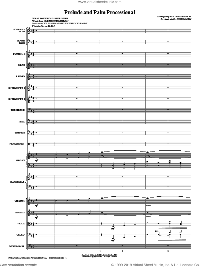 Prelude And Palm Processional (COMPLETE) sheet music for orchestra/band (Orchestra) by Benjamin Harlan, intermediate skill level