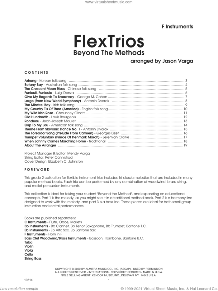 Flextrios - Beyond The Methods (16 Pieces) - F Instruments sheet music for brass trio by Jason Varga and Miscellaneous, classical score, intermediate skill level