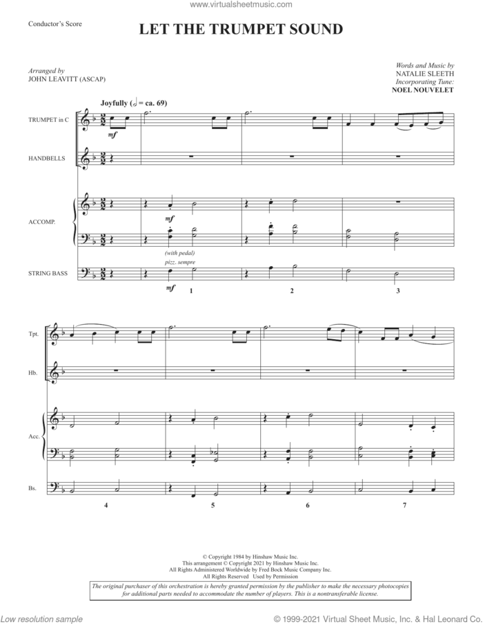 Let the Trumpet Sound (arr. John Leavitt) (COMPLETE) sheet music for orchestra/band by John Leavitt and NATALIE SLEETH, intermediate skill level