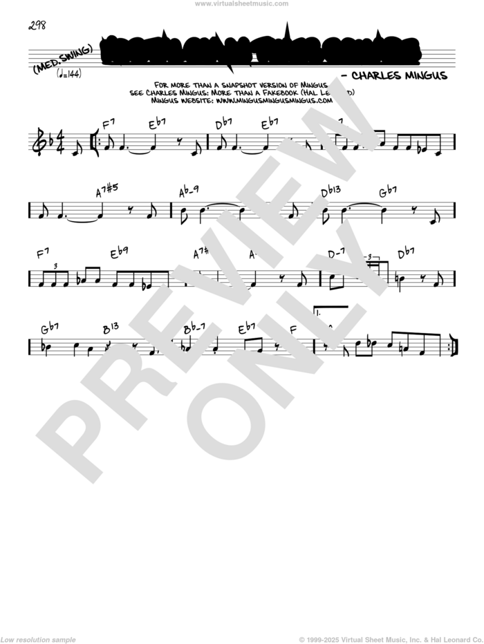 Nostalgia In Times Square [Reharmonized version] (arr. Jack Grassel) sheet music for voice and other instruments (real book) by Charles Mingus and Jack Grassel, intermediate skill level