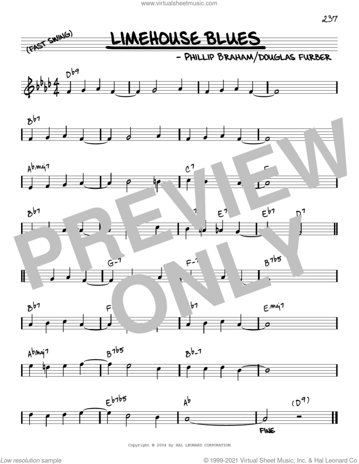 Limehouse Blues [Reharmonized version] (arr. Jack Grassel) sheet music for voice and other instruments (real book) by Douglas Furber, Jack Grassel and Philip Braham, intermediate skill level