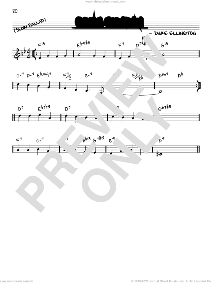 Come Sunday [Reharmonized version] (arr. Jack Grassel) sheet music for voice and other instruments (real book) by Duke Ellington and Jack Grassel, intermediate skill level