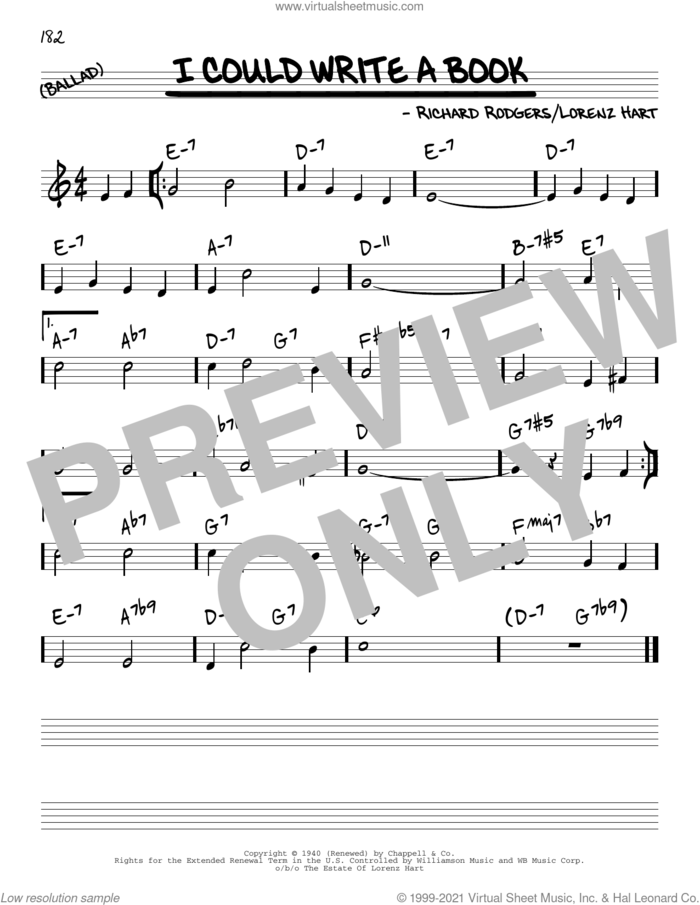 I Could Write A Book [Reharmonized version] (from Pal Joey) (arr. Jack Grassel) sheet music for voice and other instruments (real book) by Rodgers & Hart, Jack Grassel, Jerry Butler, Lorenz Hart and Richard Rodgers, intermediate skill level