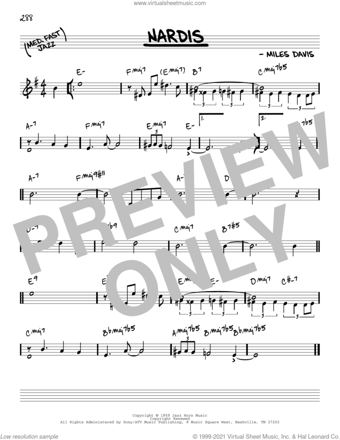 Nardis [Reharmonized version] (arr. Jack Grassel) sheet music for voice and other instruments (real book) by Miles Davis, Jack Grassel and Bill Evans, intermediate skill level