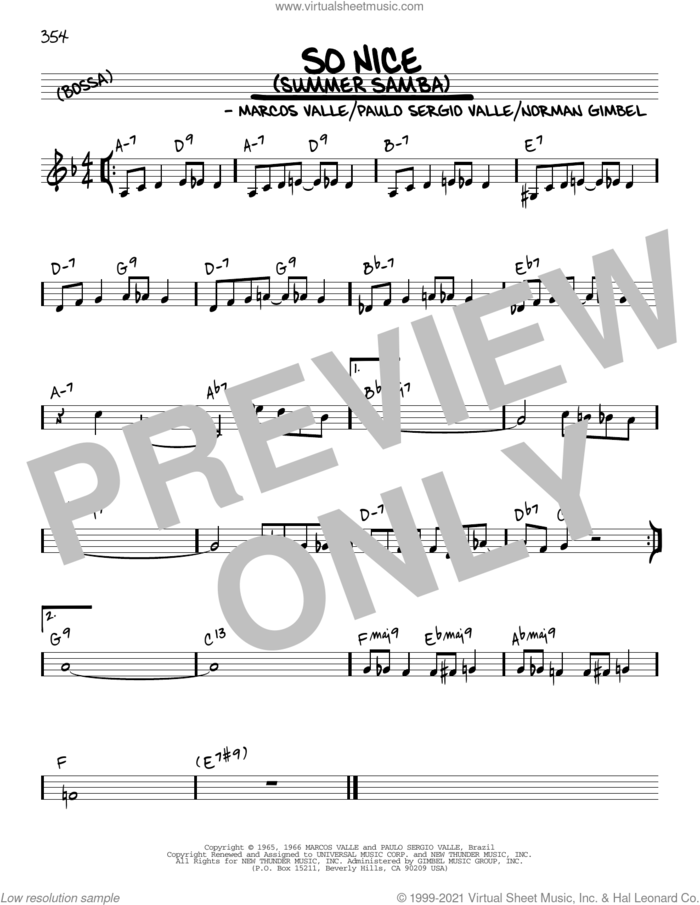 So Nice (Summer Samba) [Reharmonized version] (arr. Jack Grassel) sheet music for voice and other instruments (real book) by Norman Gimbel, Jack Grassel, Marcos Valle and Paulo Sergio Valle, intermediate skill level