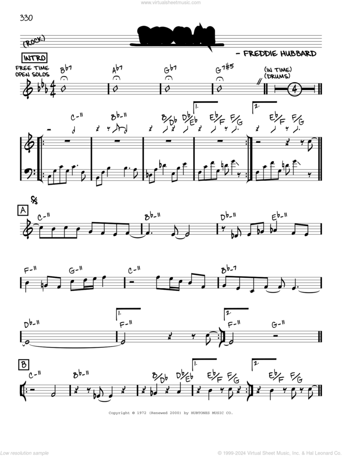 Red Clay [Reharmonized version] (arr. Jack Grassel) sheet music for voice and other instruments (real book) by Freddie Hubbard and Jack Grassel, intermediate skill level