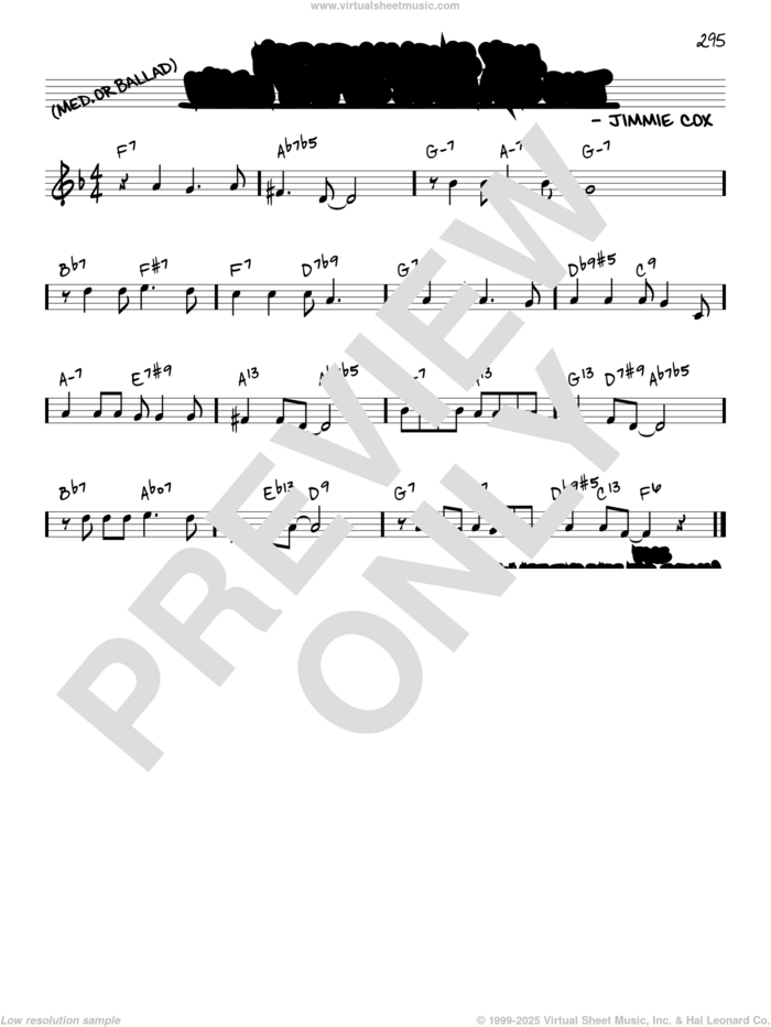 Nobody Knows You When You're Down And Out [Reharmonized version] (arr. Jack Grassel) sheet music for voice and other instruments (real book) by Jimmie Cox, Jack Grassel and Eric Clapton, intermediate skill level