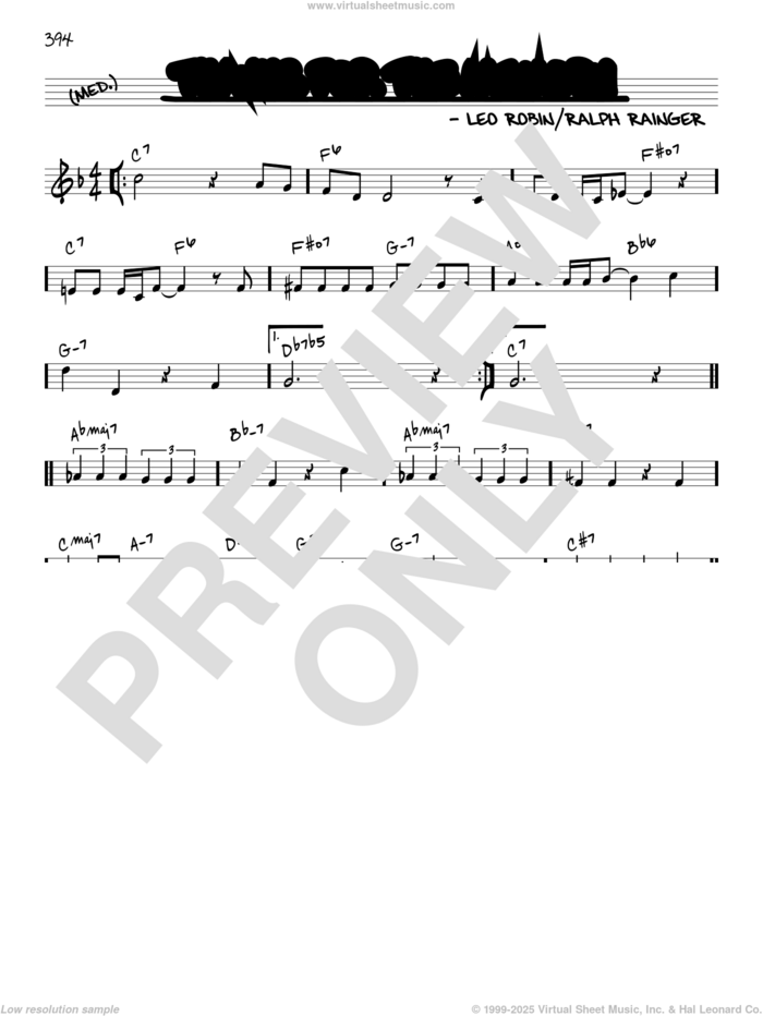 Thanks For The Memory [Reharmonized version] (arr. Jack Grassel) sheet music for voice and other instruments (real book) by Leo Robin, Jack Grassel and Ralph Rainger, intermediate skill level