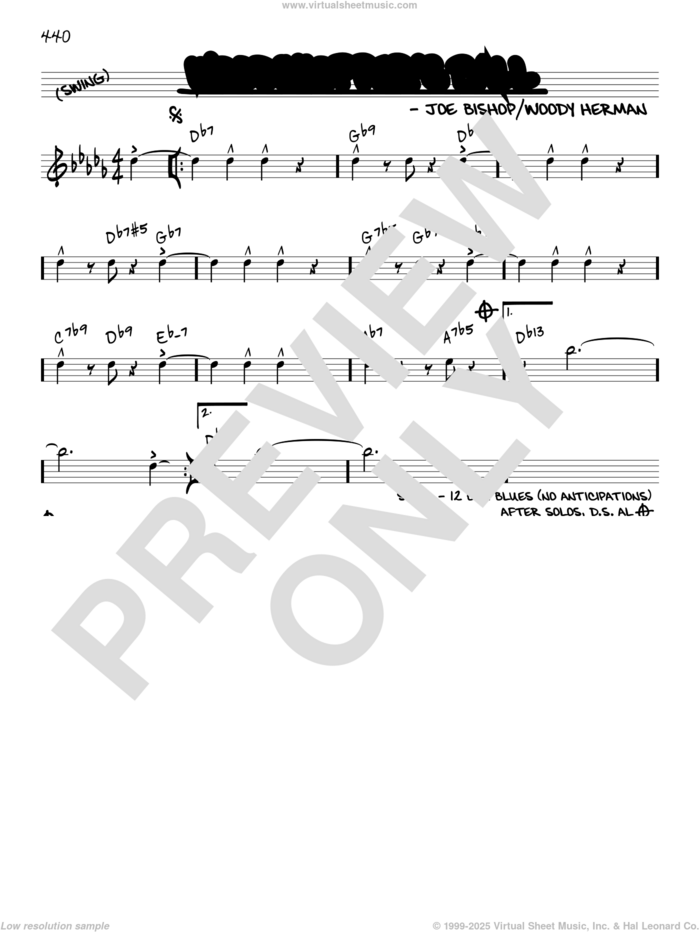 Woodchopper's Ball [Reharmonized version] (arr. Jack Grassel) sheet music for voice and other instruments (real book) by Woody Herman, Jack Grassel and Joe Bishop, intermediate skill level