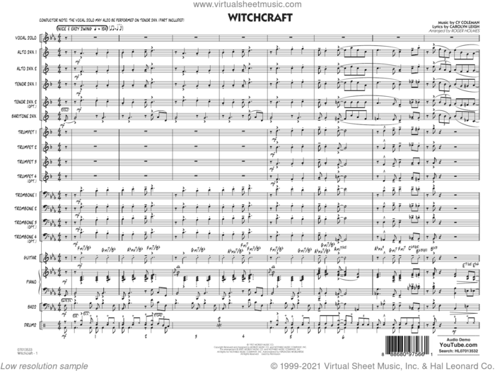 Witchcraft (arr. Roger Holmes) (COMPLETE) sheet music for jazz band by Cy Coleman, Carolyn Leigh, Cy Coleman and Carolyn Leigh and Roger Holmes, intermediate skill level