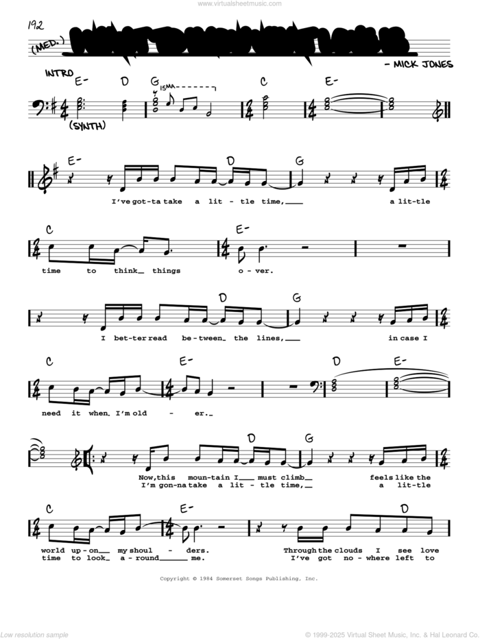 I Want To Know What Love Is sheet music for voice and other instruments (real book with lyrics) by Foreigner and Mick Jones, intermediate skill level