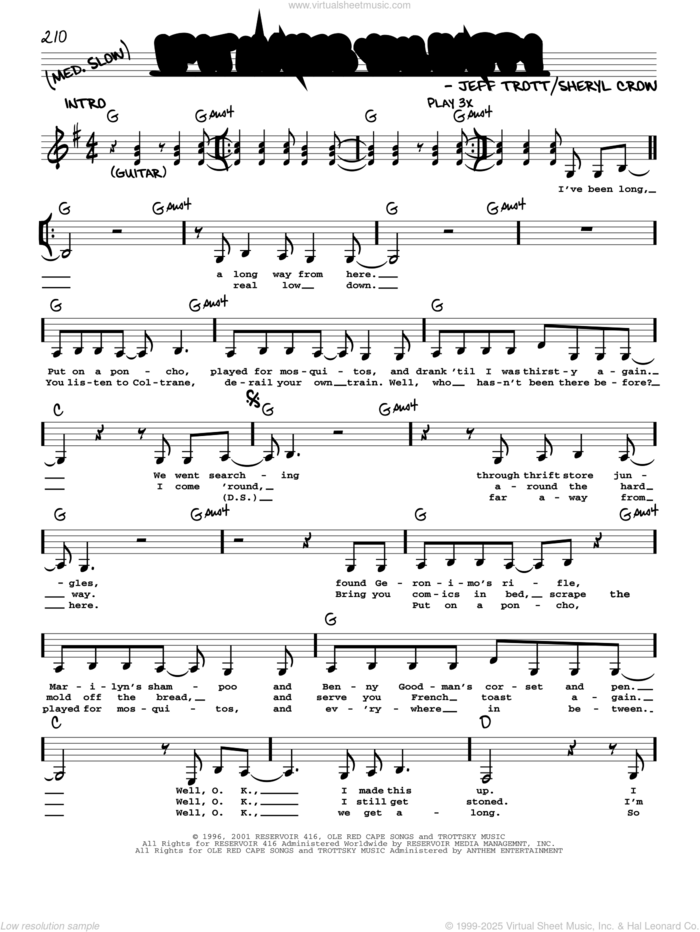 If It Makes You Happy sheet music for voice and other instruments (real book with lyrics) by Sheryl Crow and Jeff Trott, intermediate skill level