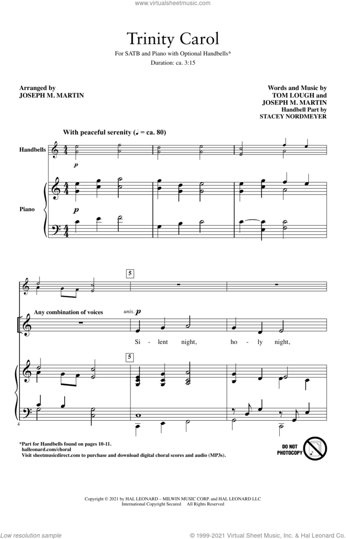 Trinity Carol (arr. Joseph M. Martin) sheet music for choir (SATB: soprano, alto, tenor, bass) by Joseph M. Martin, Tom Lough and Tom Lough and Joseph M. Martin, intermediate skill level