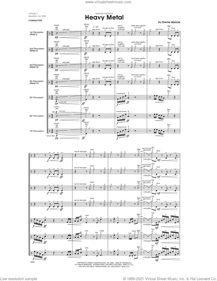 Heavy Metal (COMPLETE) sheet music for percussions by Sherrie Maricle, intermediate skill level